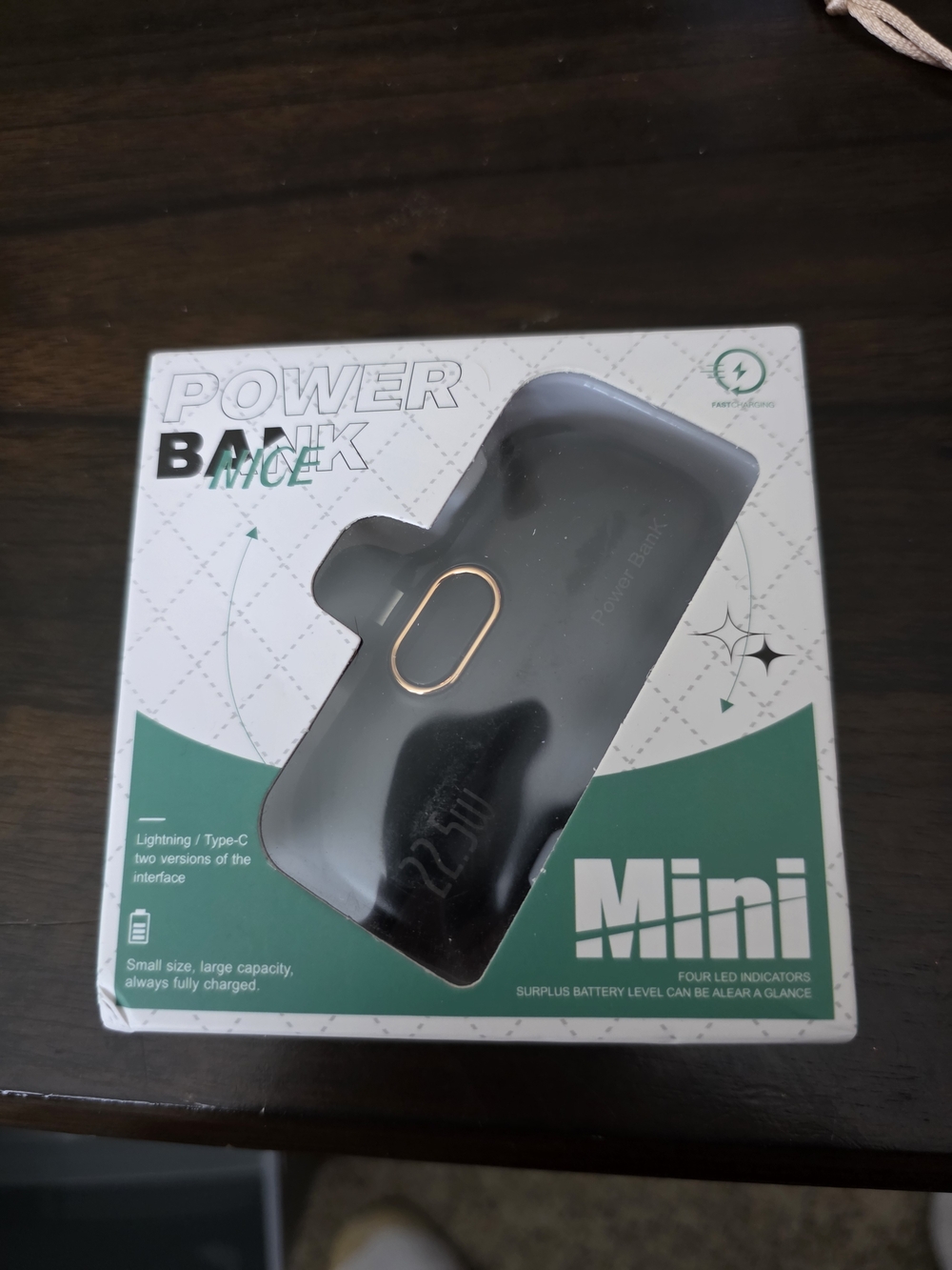 Mini Power Bank Portable Charger For Phones And Electronics Black- Brand New